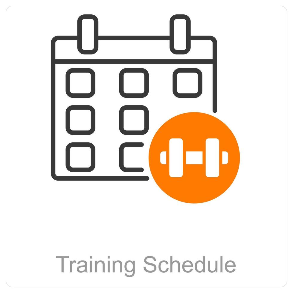 Training Schedule and plan icon concept vector