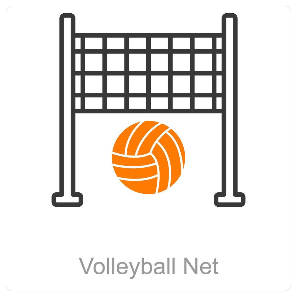 Volleyball Net and net icon concept vector