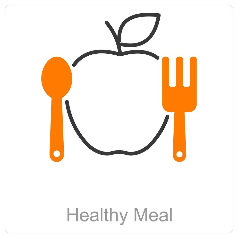 Healthy Meal and fresh icon concept vector