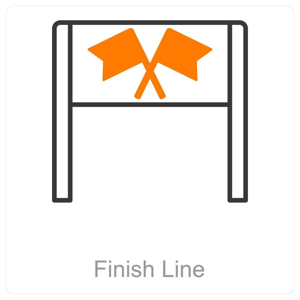 Finish Line and race icon concept vector