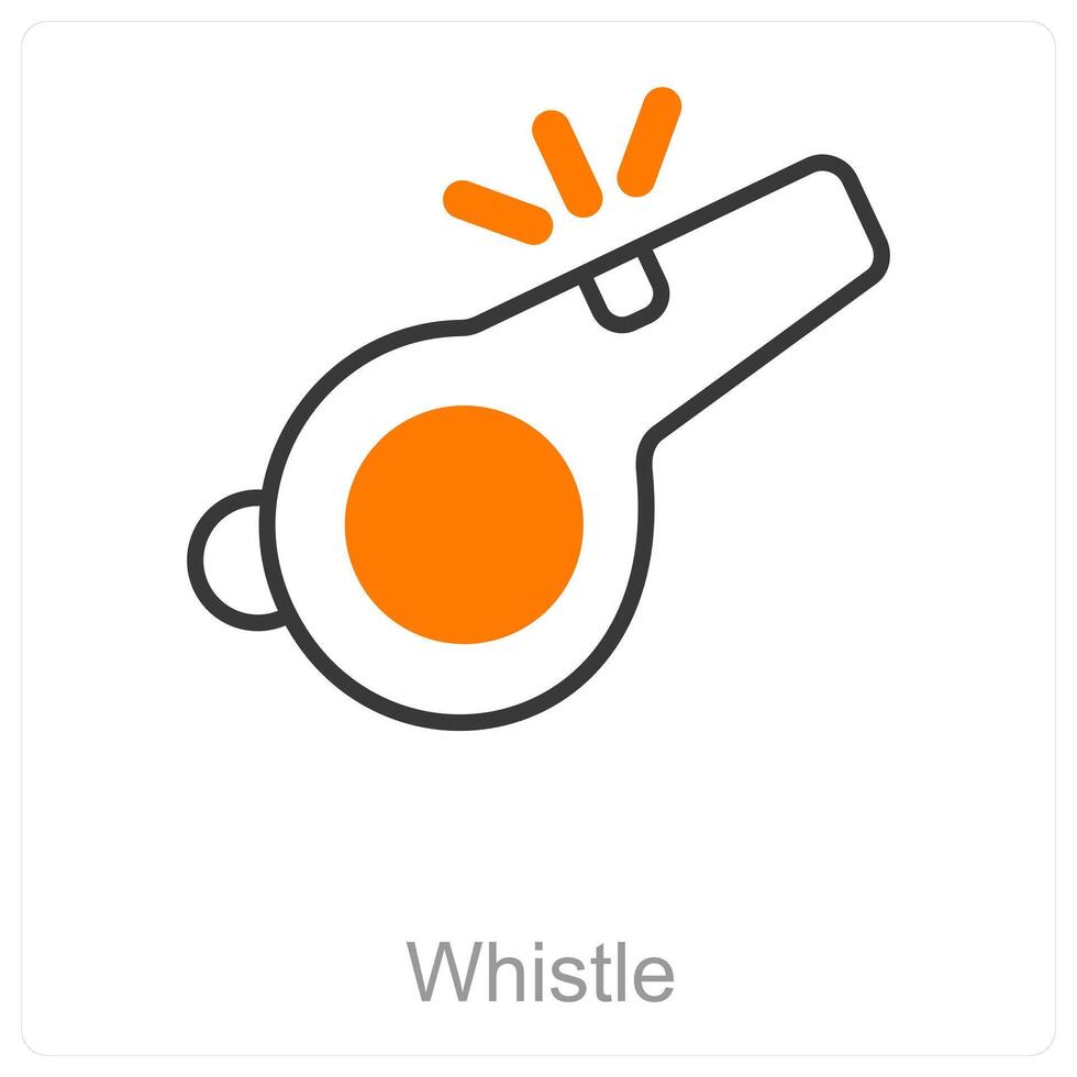 Whistle and alert icon concept vector