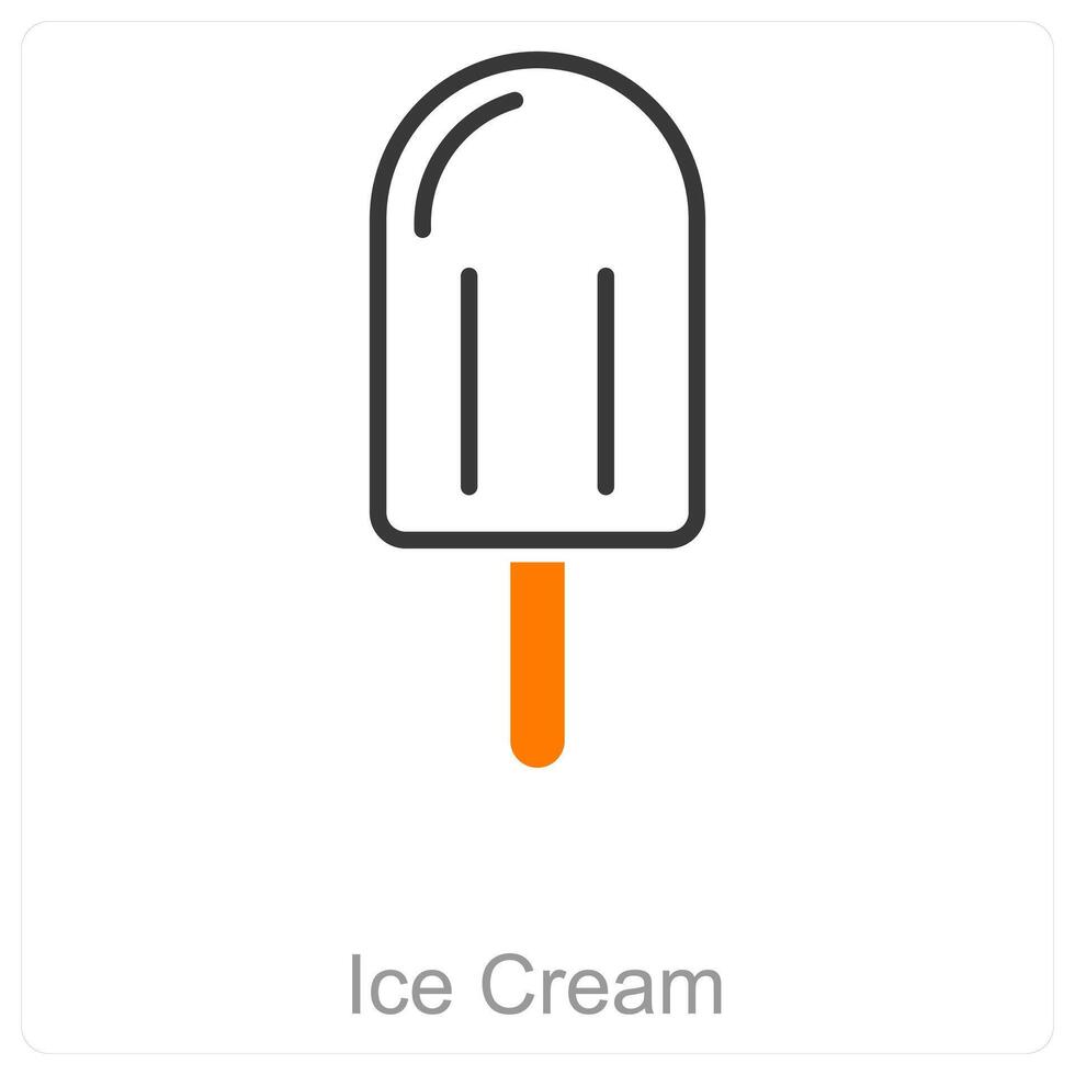 Ice Cream and cone icon concept vector