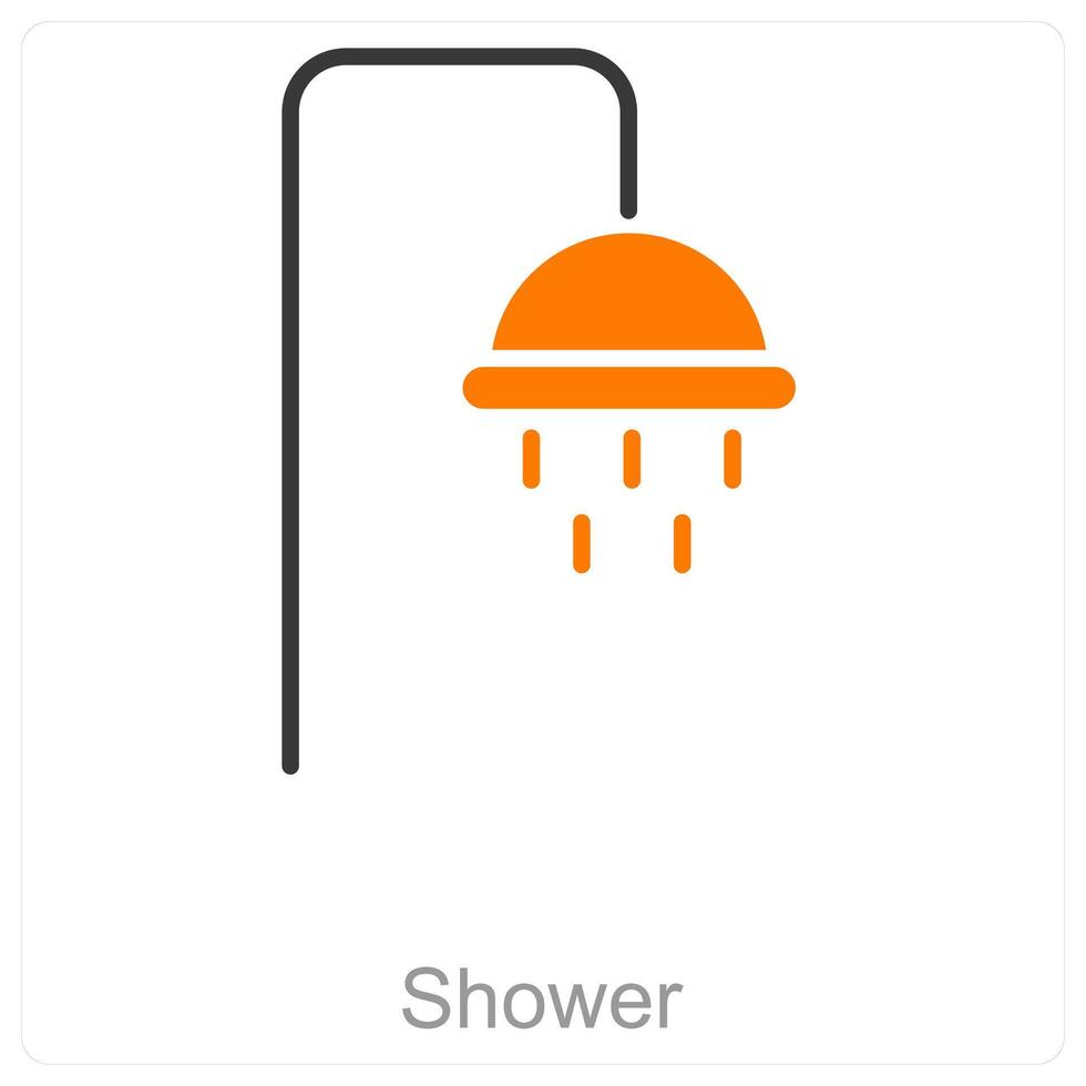 Shower and water icon concept vector