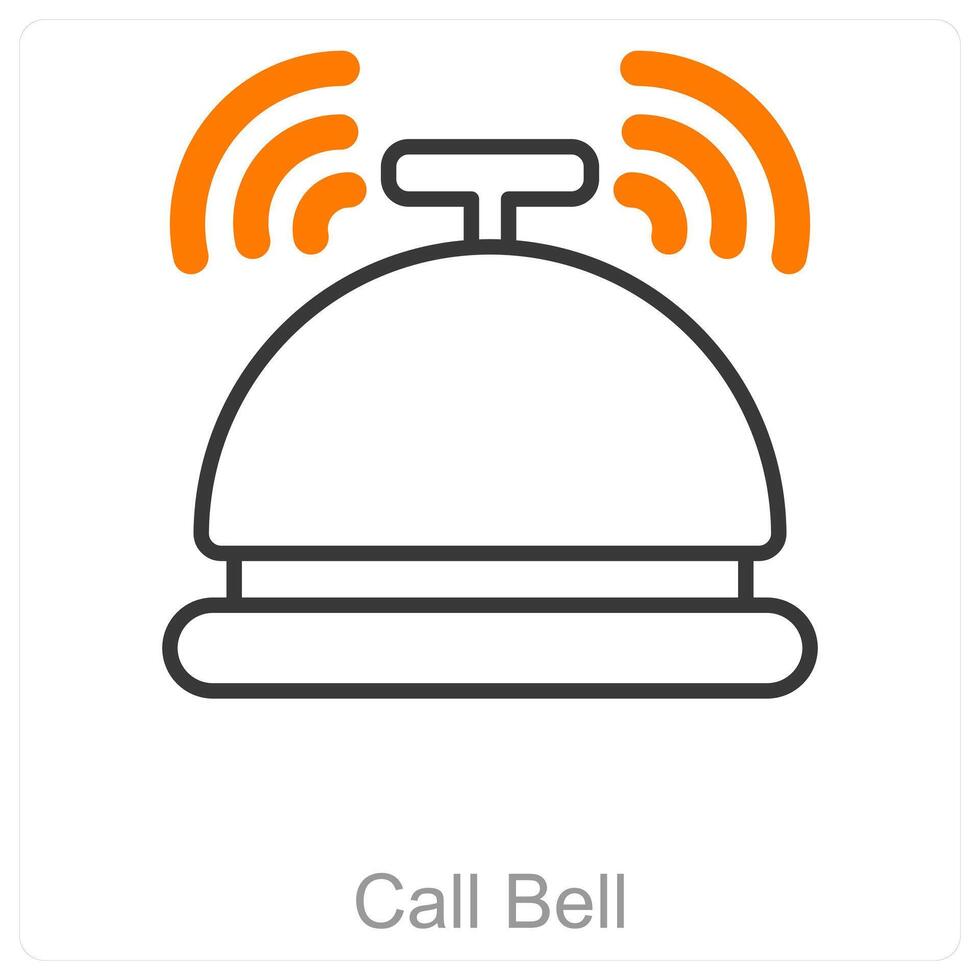 Call Bell and hotel icon concept vector