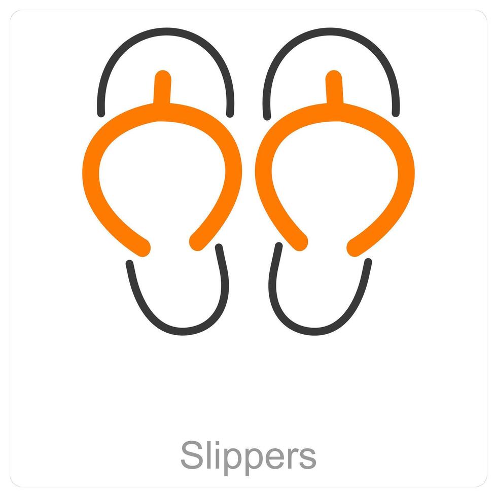 Slippers and cozy icon concept vector
