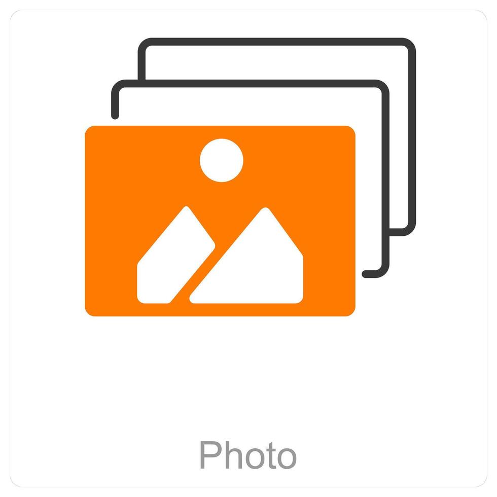 Photo and camera icon concept vector