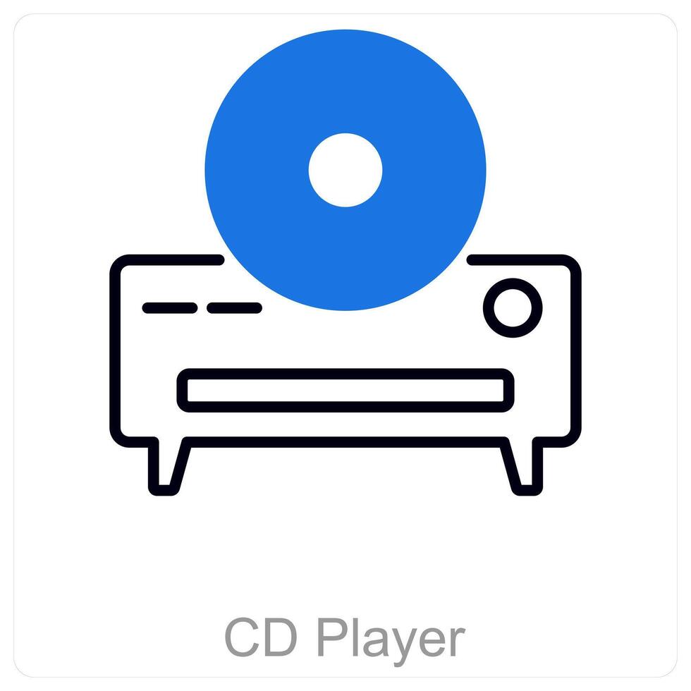 CD Player and music icon concept vector