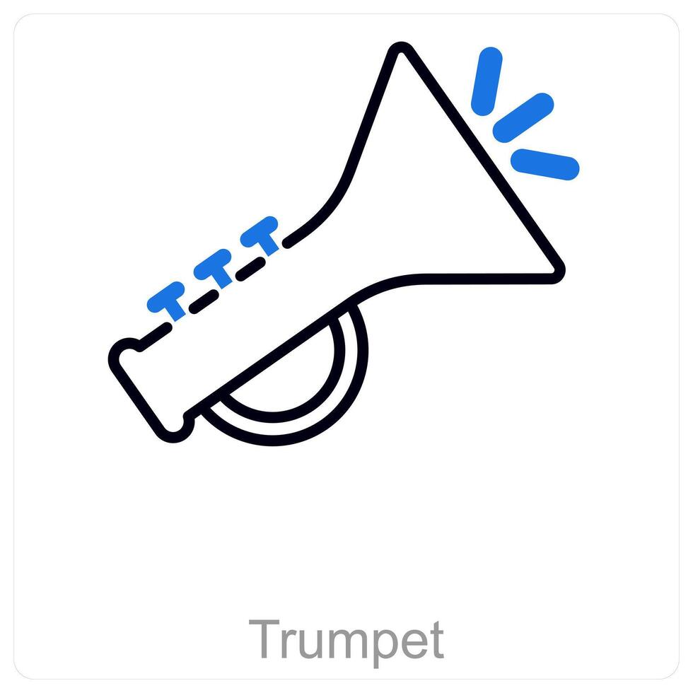 Trumpet and music icon concept vector