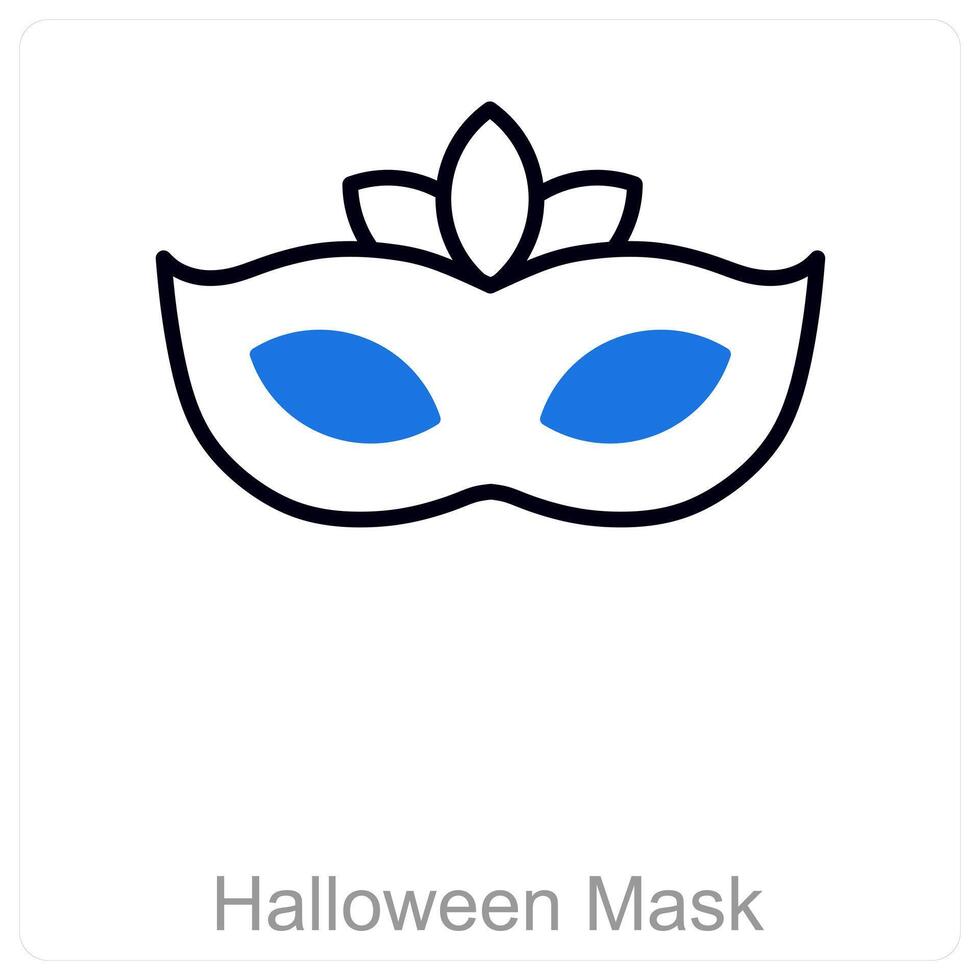 Halloween Mask and ghost icon concept vector