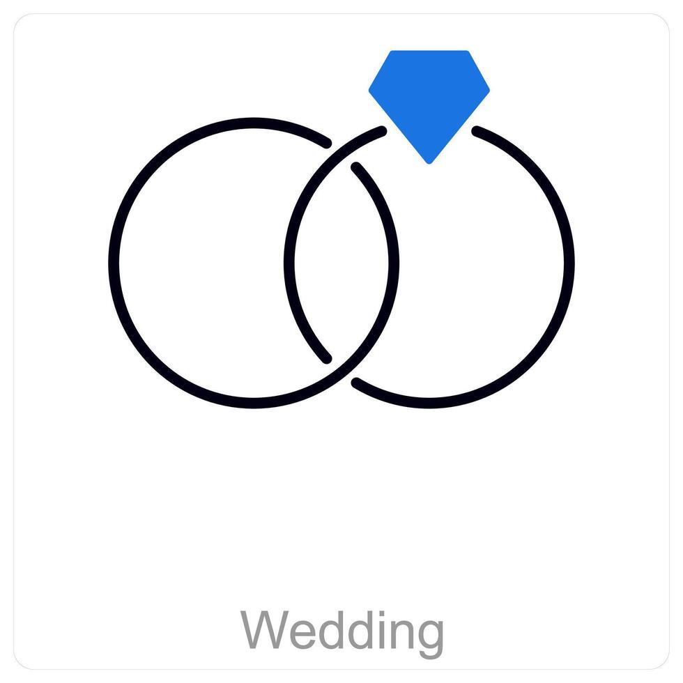 Wedding and love icon concept vector