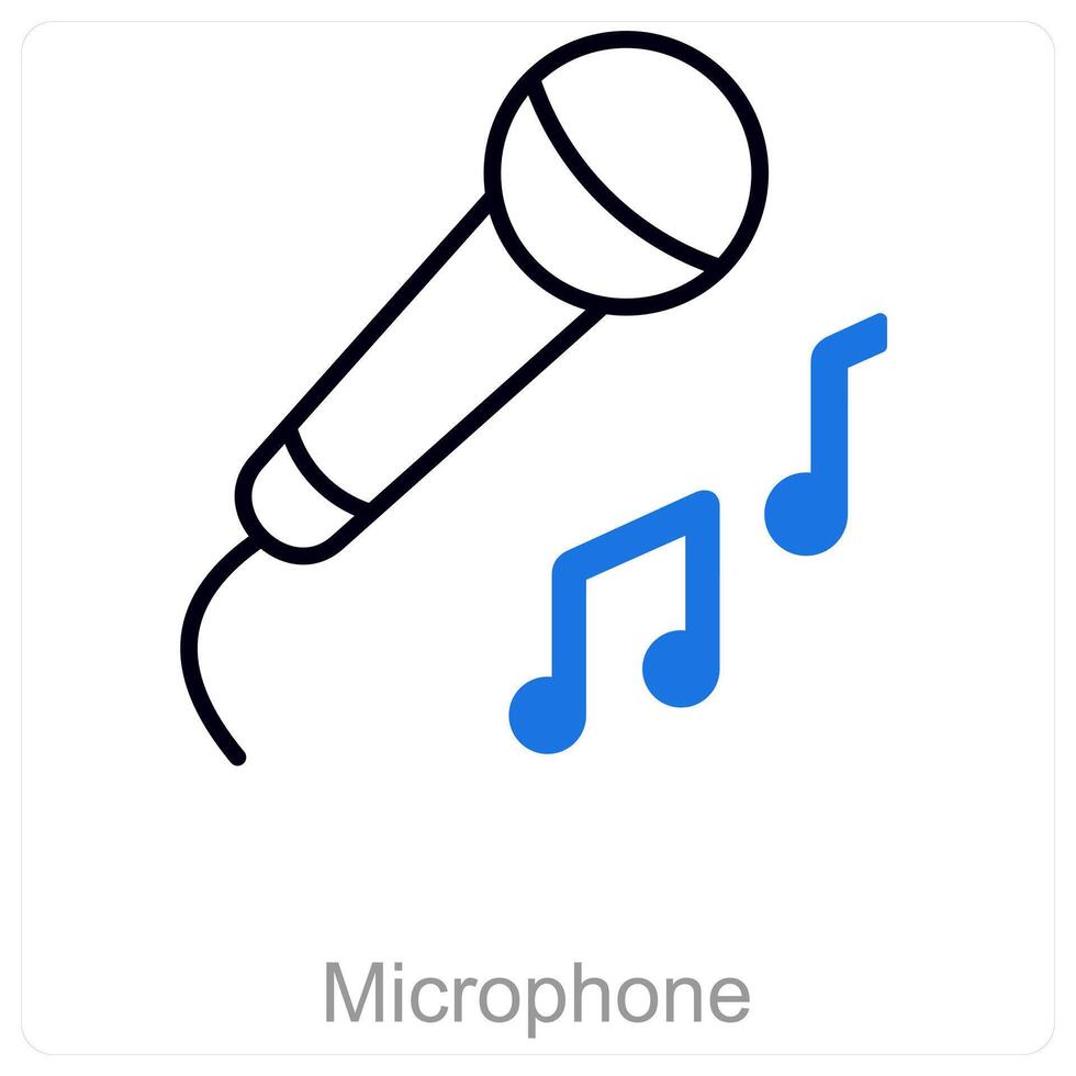 Microphone and audio icon concept vector