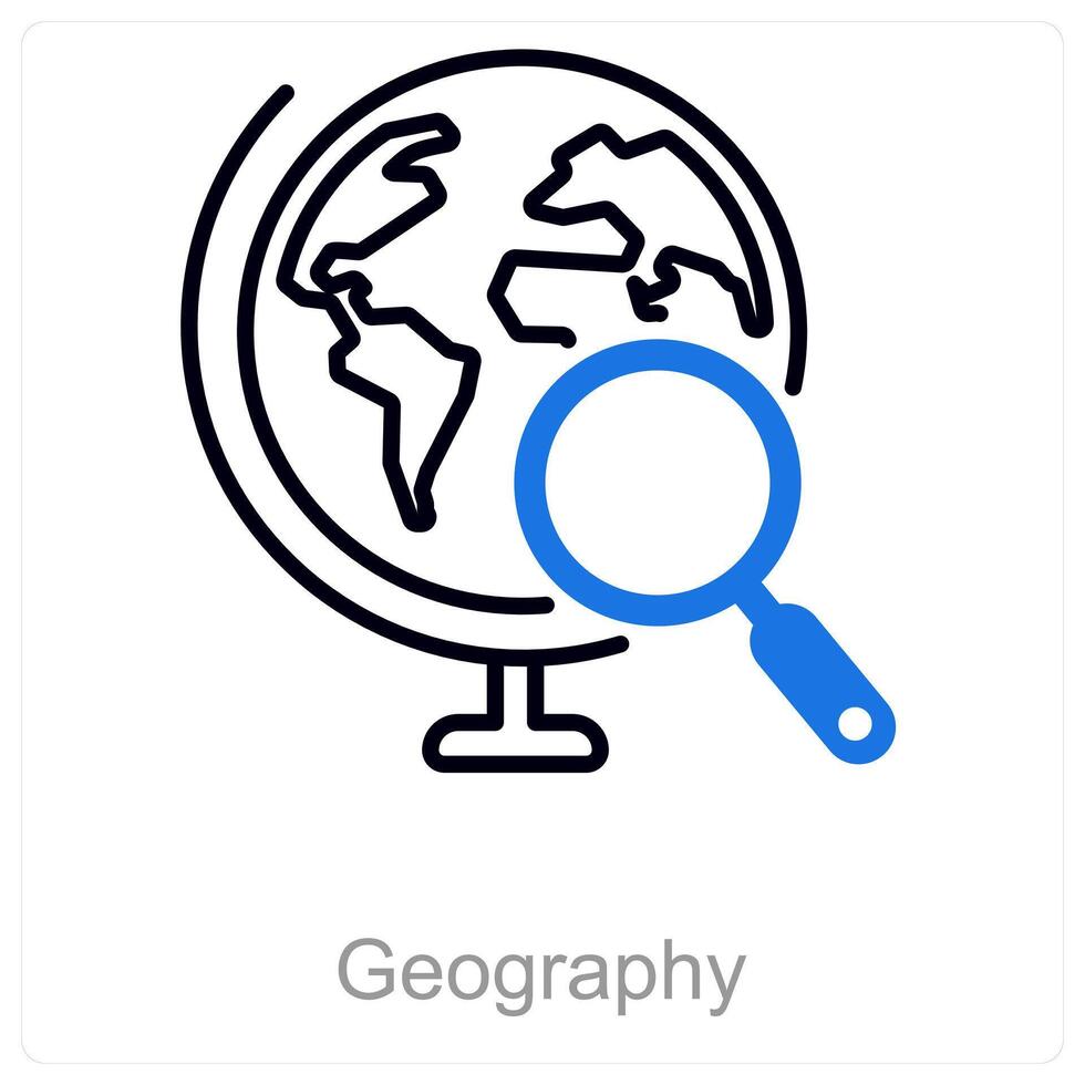 Geography and globe icon concept vector