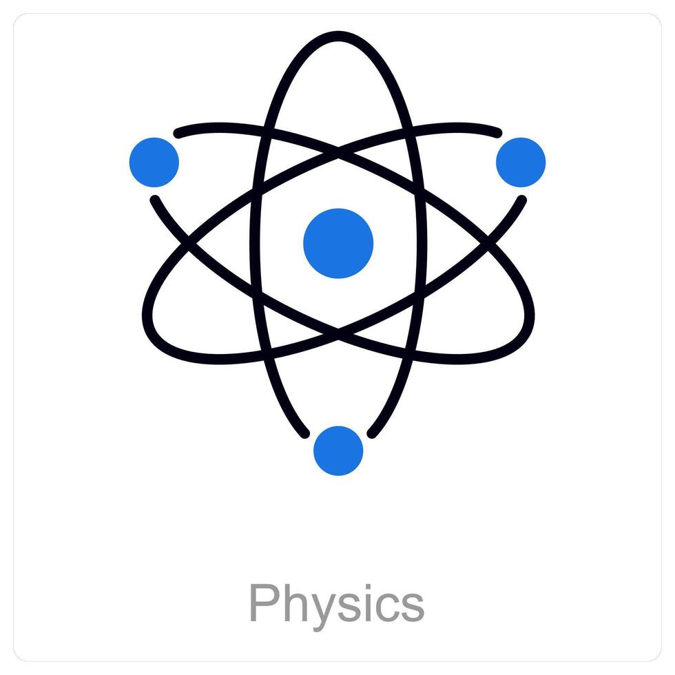 Physics and atom icon concept vector