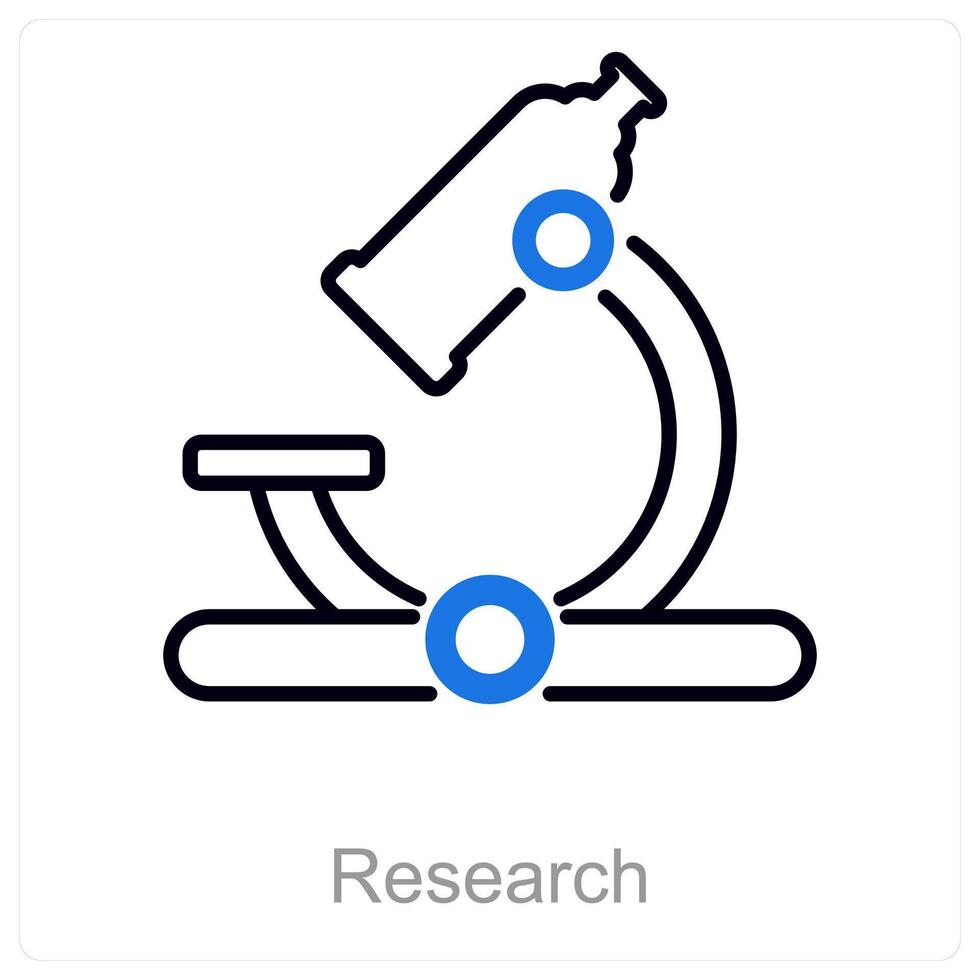 Research and discovery icon concept vector