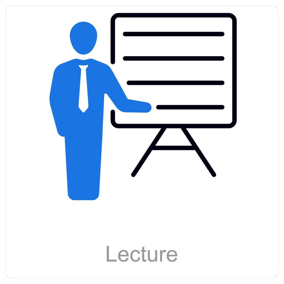 Lecture and seminar icon concept vector