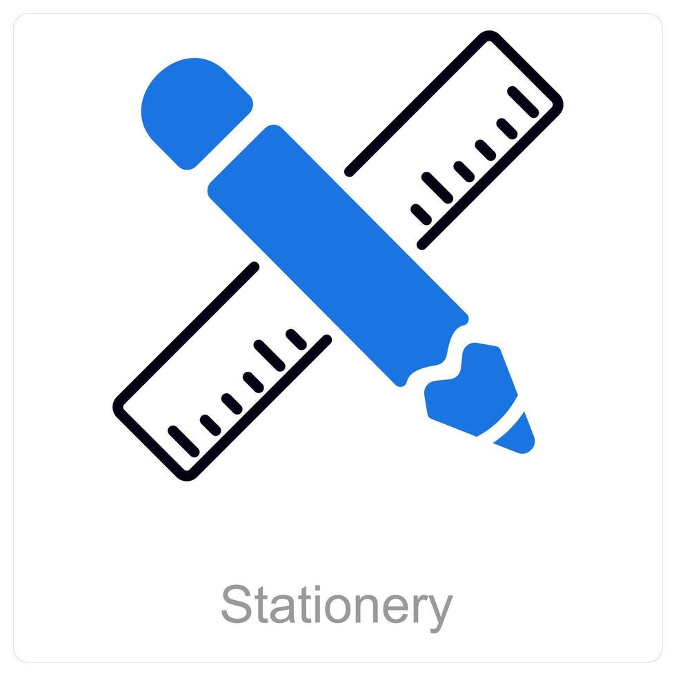 Stationery and pen icon concept vector