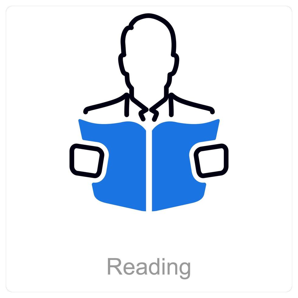 Reading and pages icon concept vector