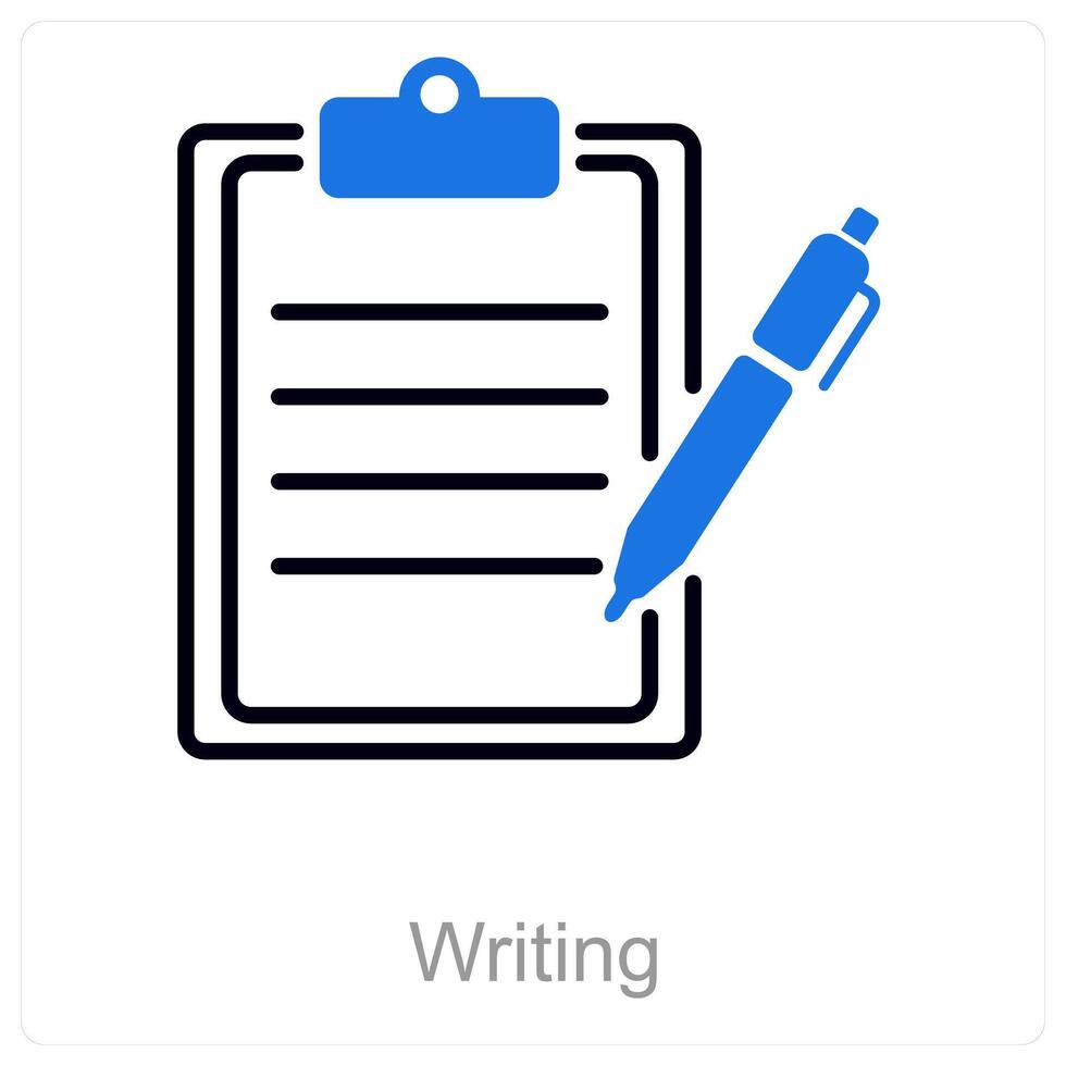 Writing and pen icon concept vector