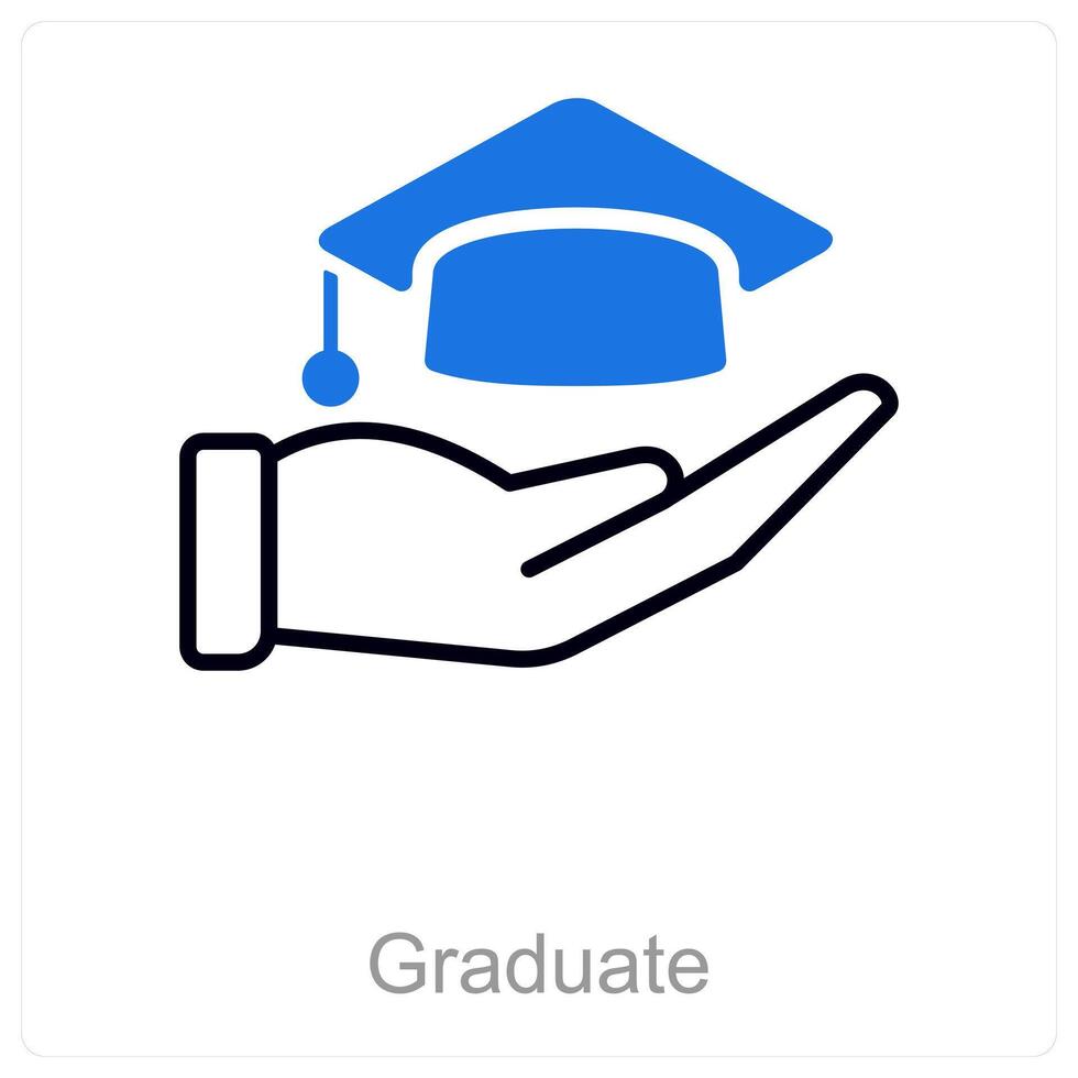 Graduate and success icon concept vector