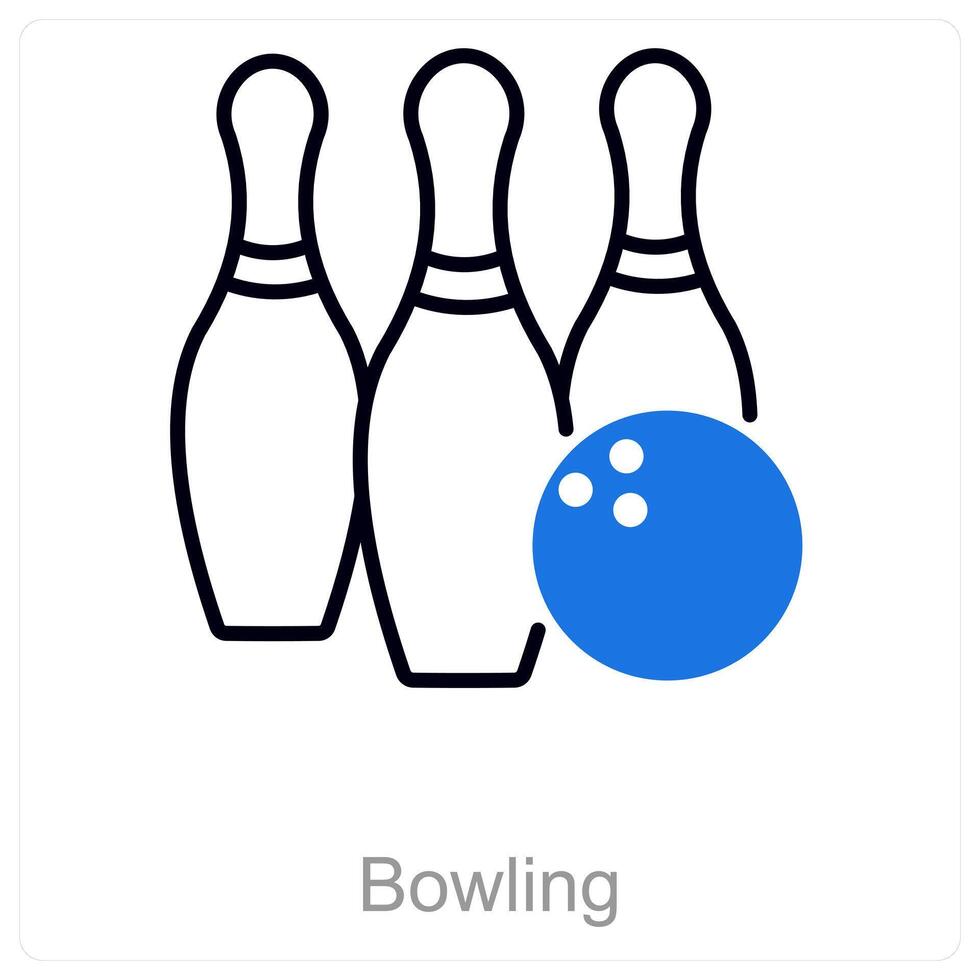 Bowling and ball icon concept vector