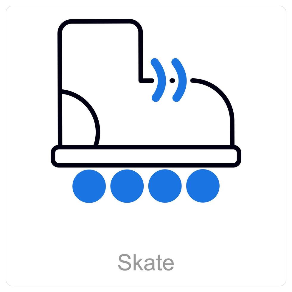 Skate and trick icon concept vector