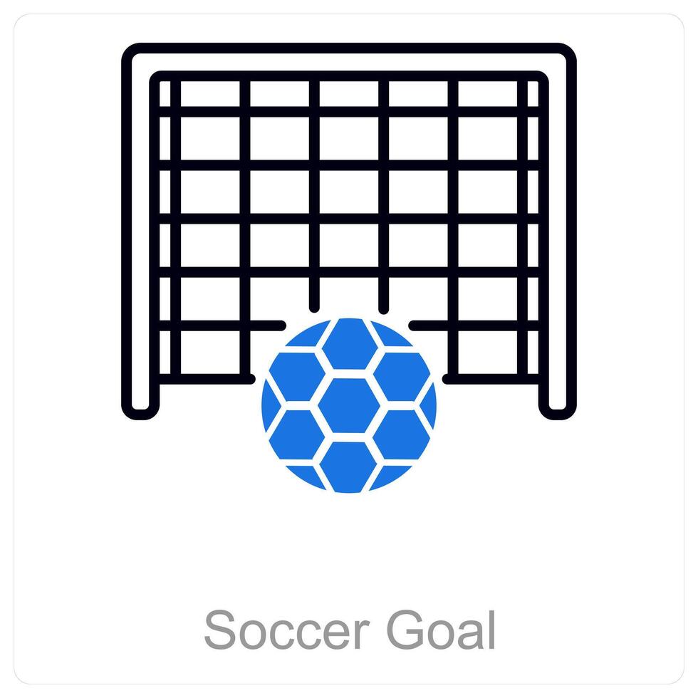 Soccer Goal and ball icon concept vector