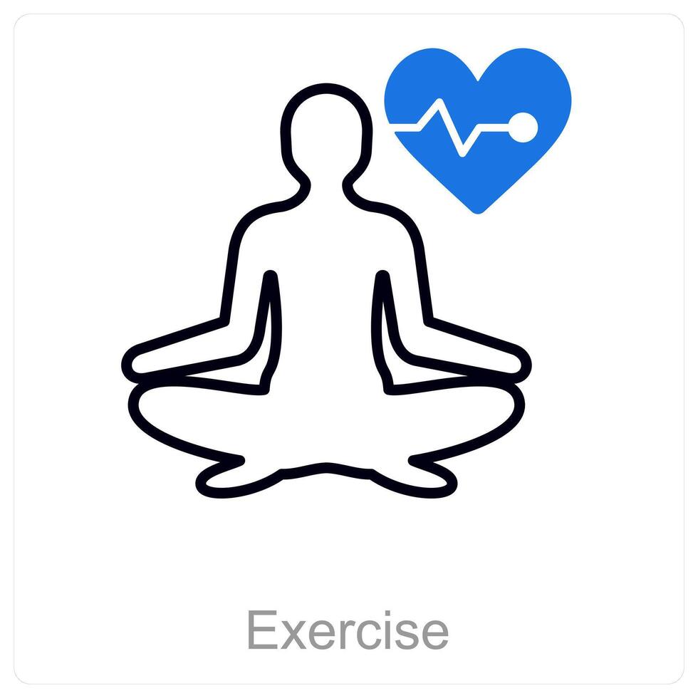 Exercise and gym icon concept vector