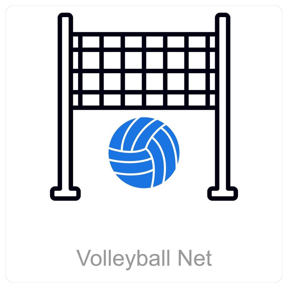 Volleyball Net and net icon concept vector