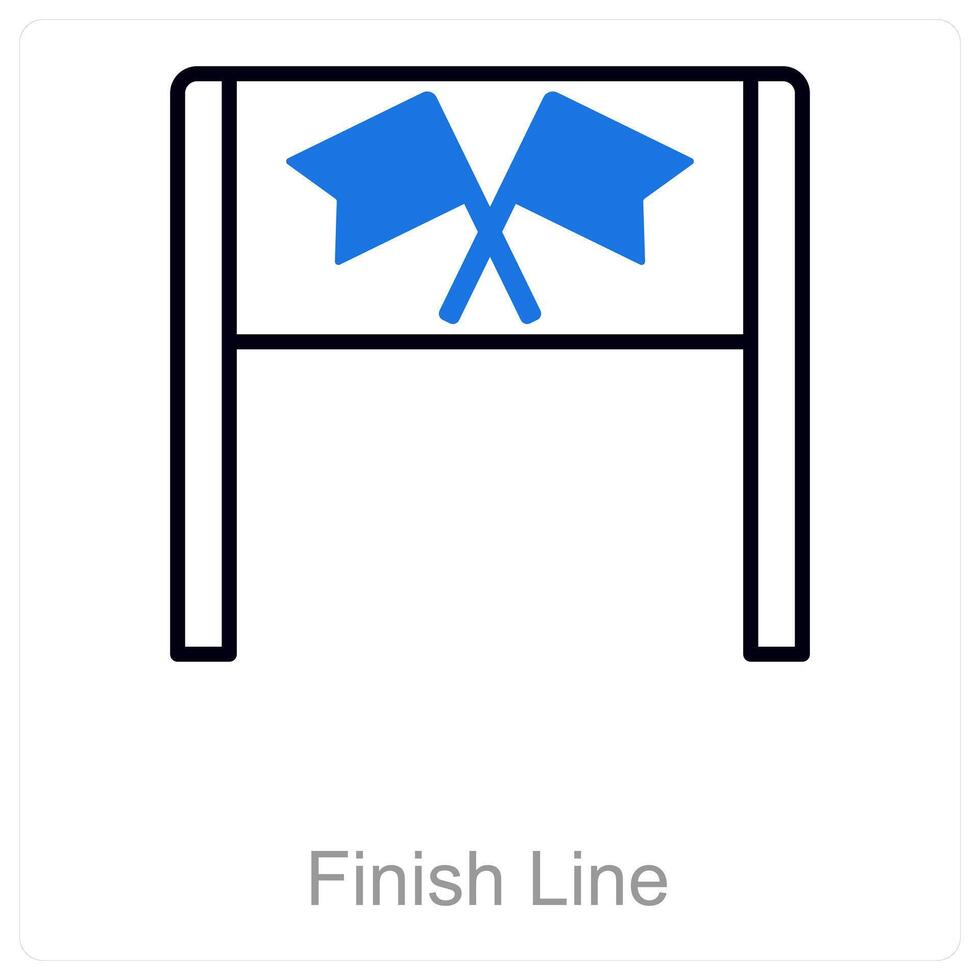 Finish Line and race icon concept vector