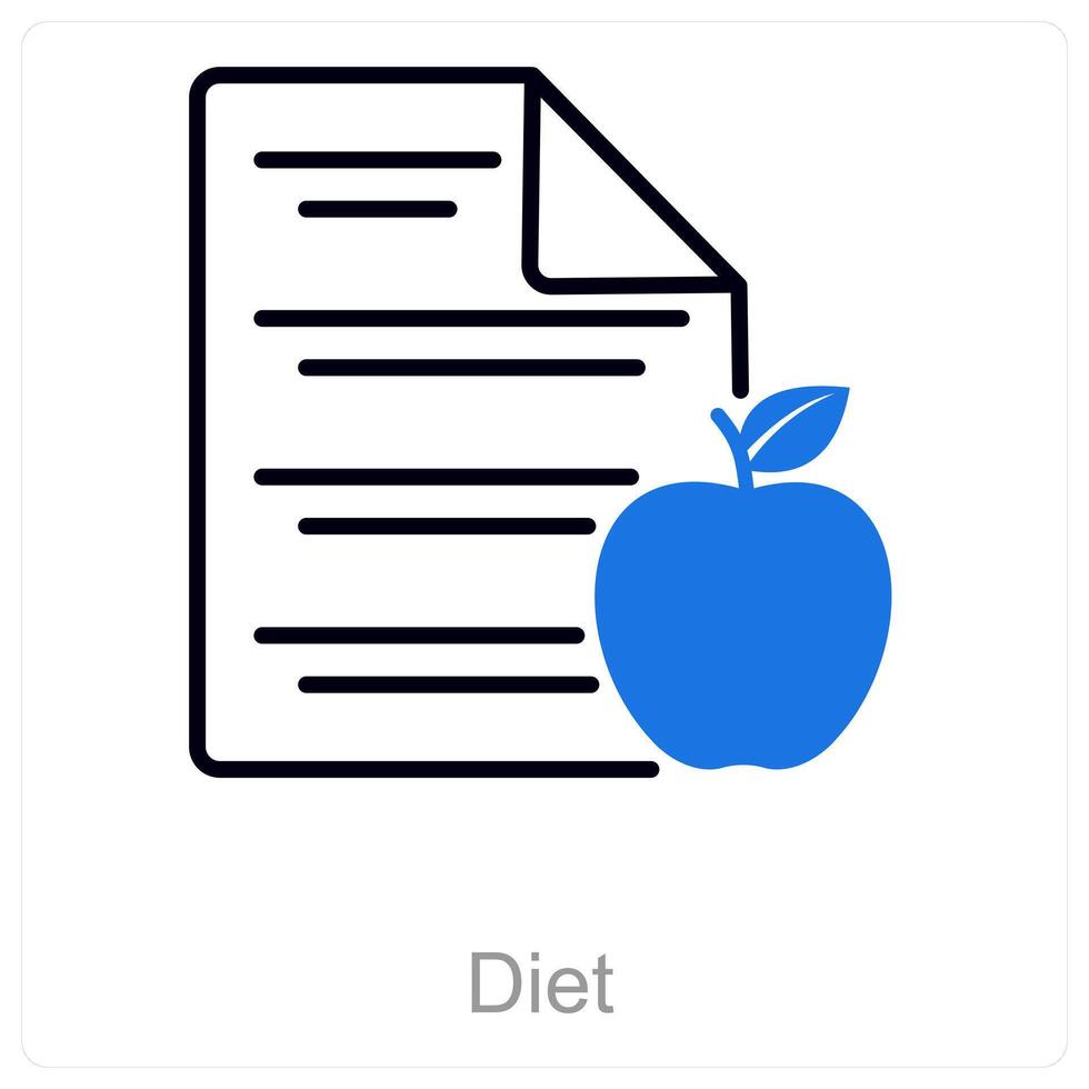 Diet and food icon concept vector