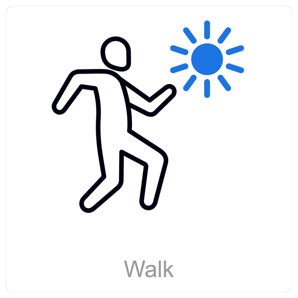 Walk and path icon concept vector