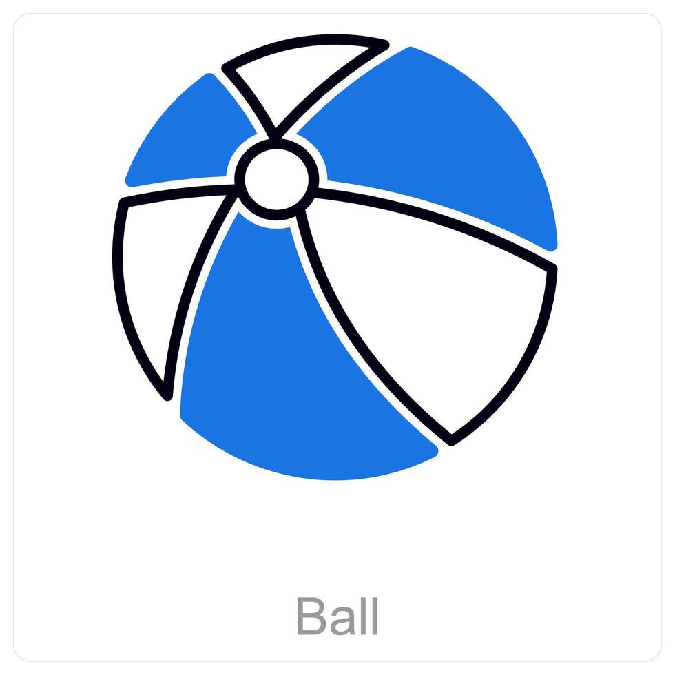 Ball and rugby icon concept vector