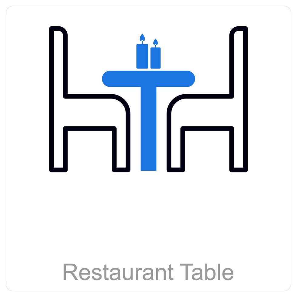 Restaurant Table and food icon concept vector