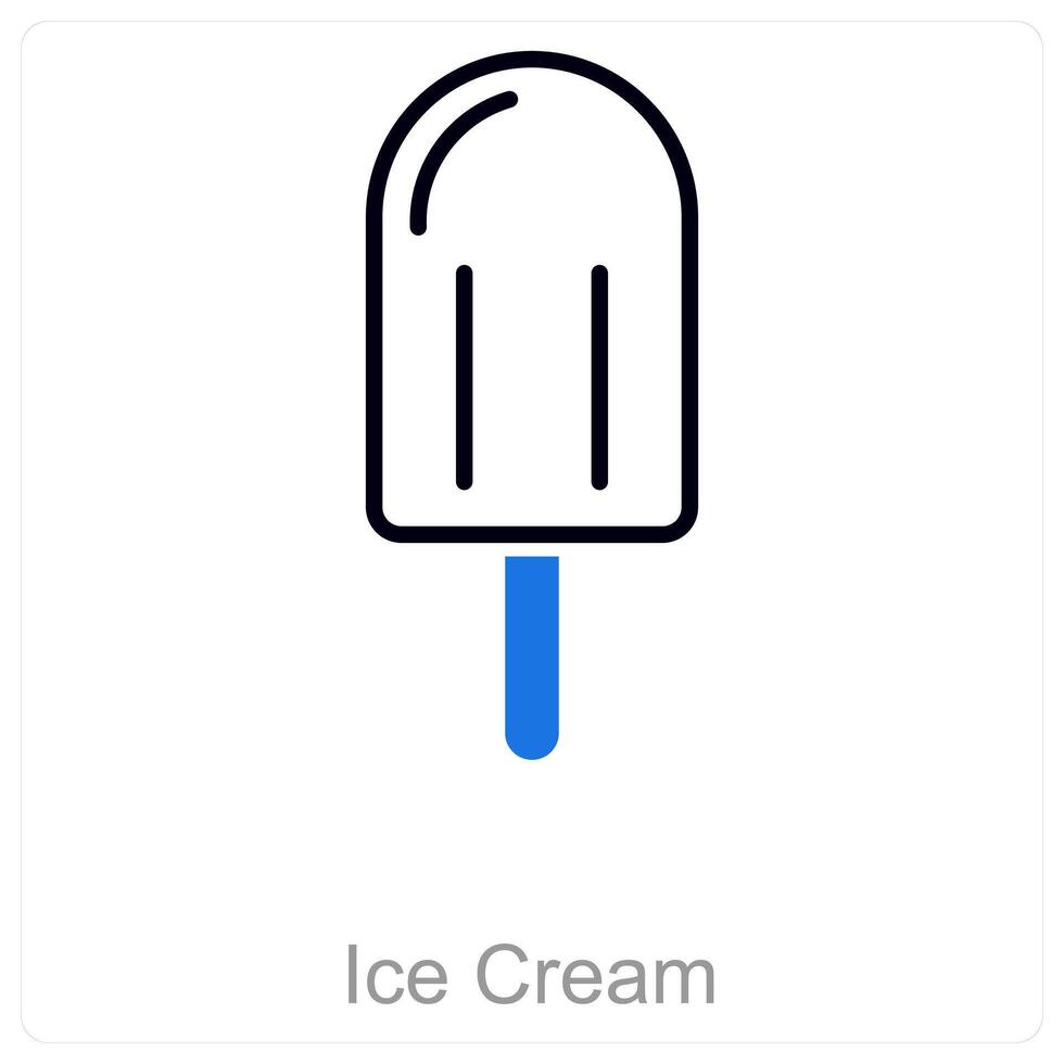 Ice Cream and cone icon concept vector