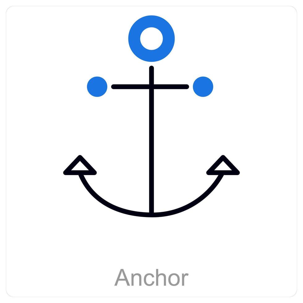 Anchor and ship icon concept vector