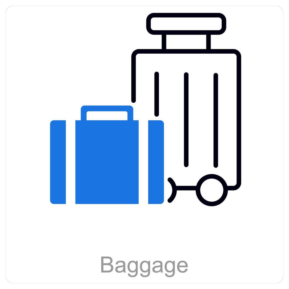 Baggage and travel icon concept vector