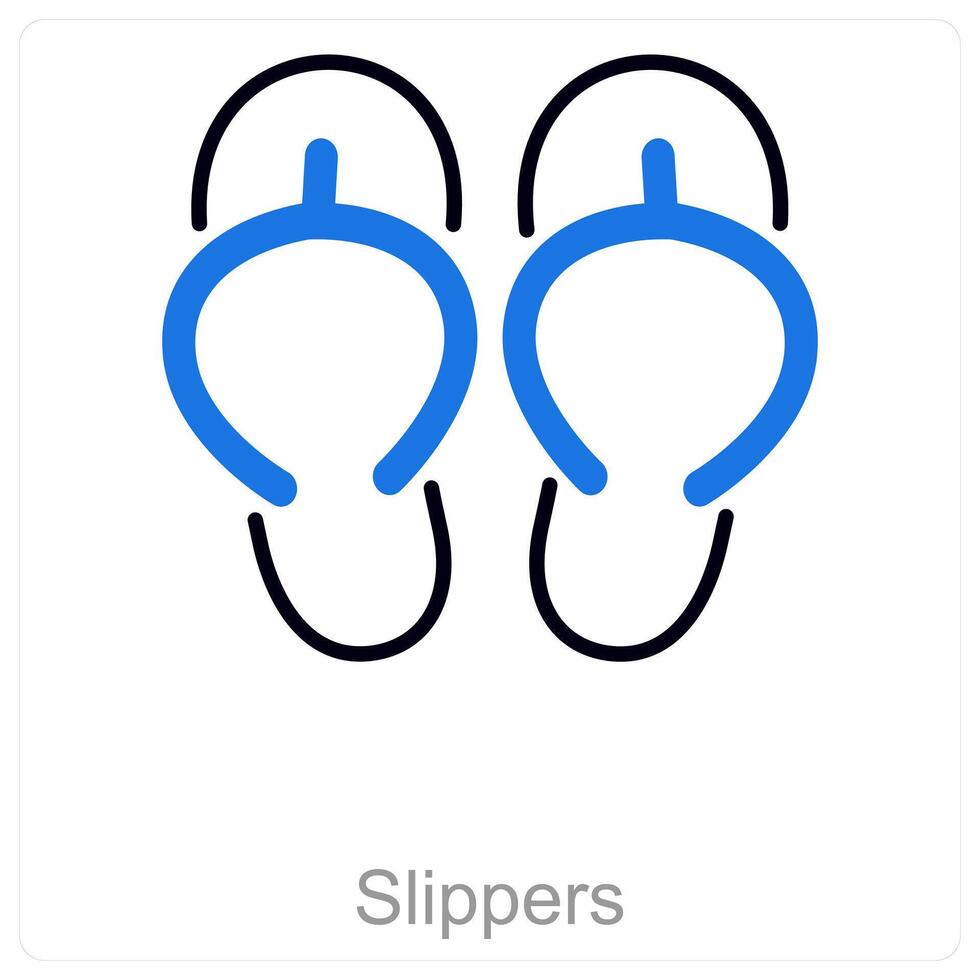 Slippers and cozy icon concept vector