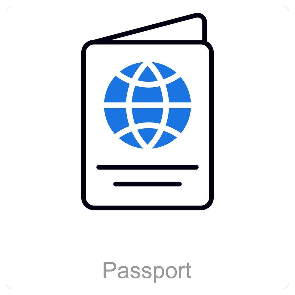 Passport and travel icon concept vector