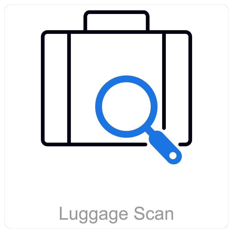 Luggage Scan and baggage icon concept vector