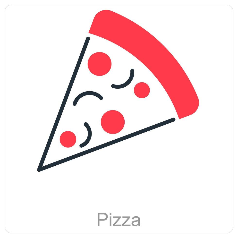 Pizza and cheese icon concept vector