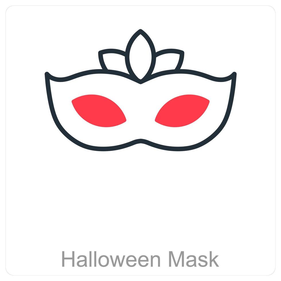 Halloween Mask and ghost icon concept vector