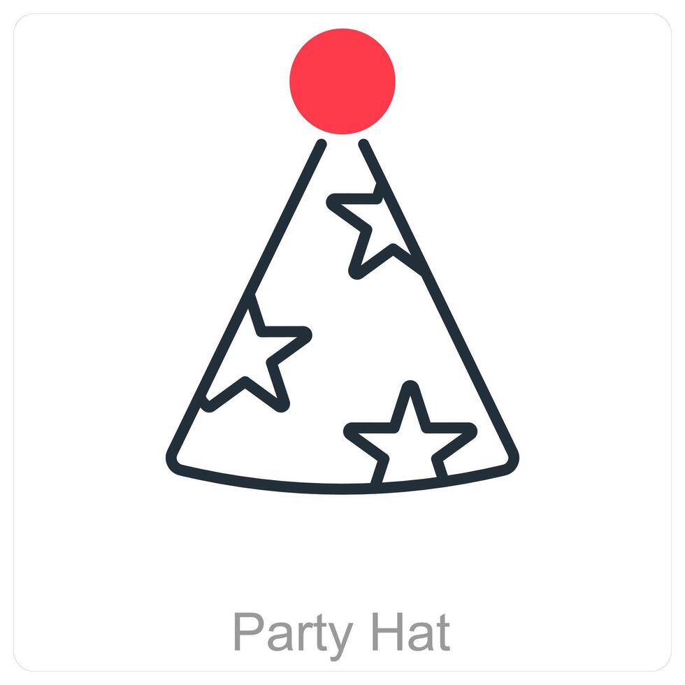Party Hat and festive icon concept vector