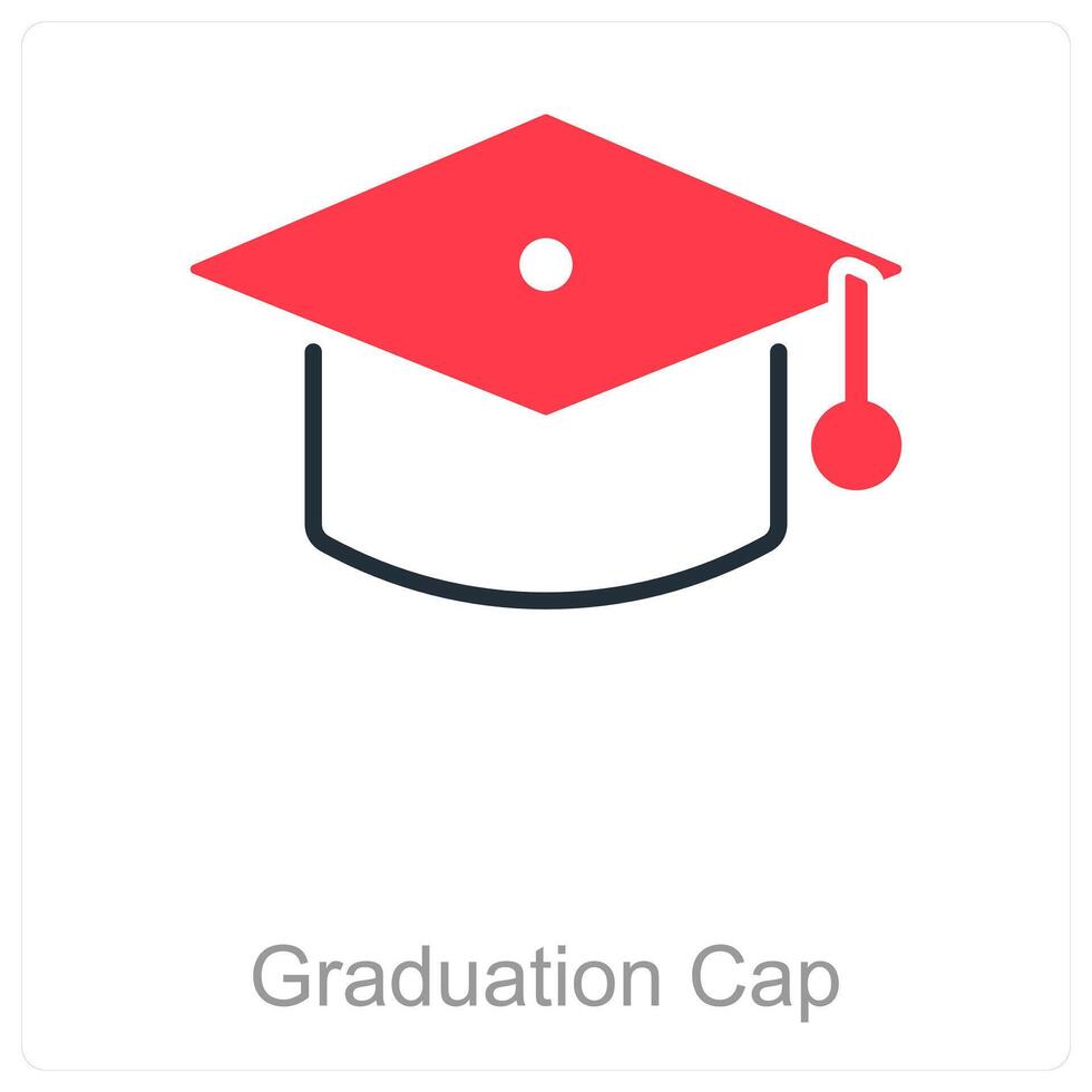 Graduation Cap and cap icon concept vector