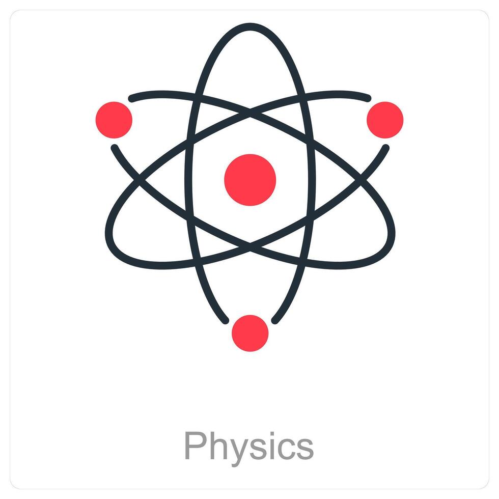Physics and atom icon concept vector