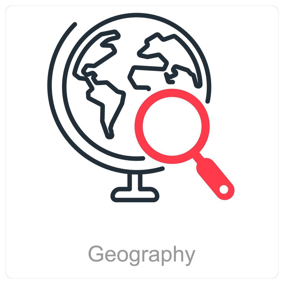 Geography and globe icon concept vector