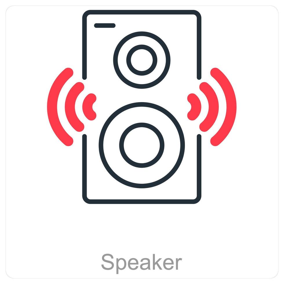 Speaker and audio icon concept vector