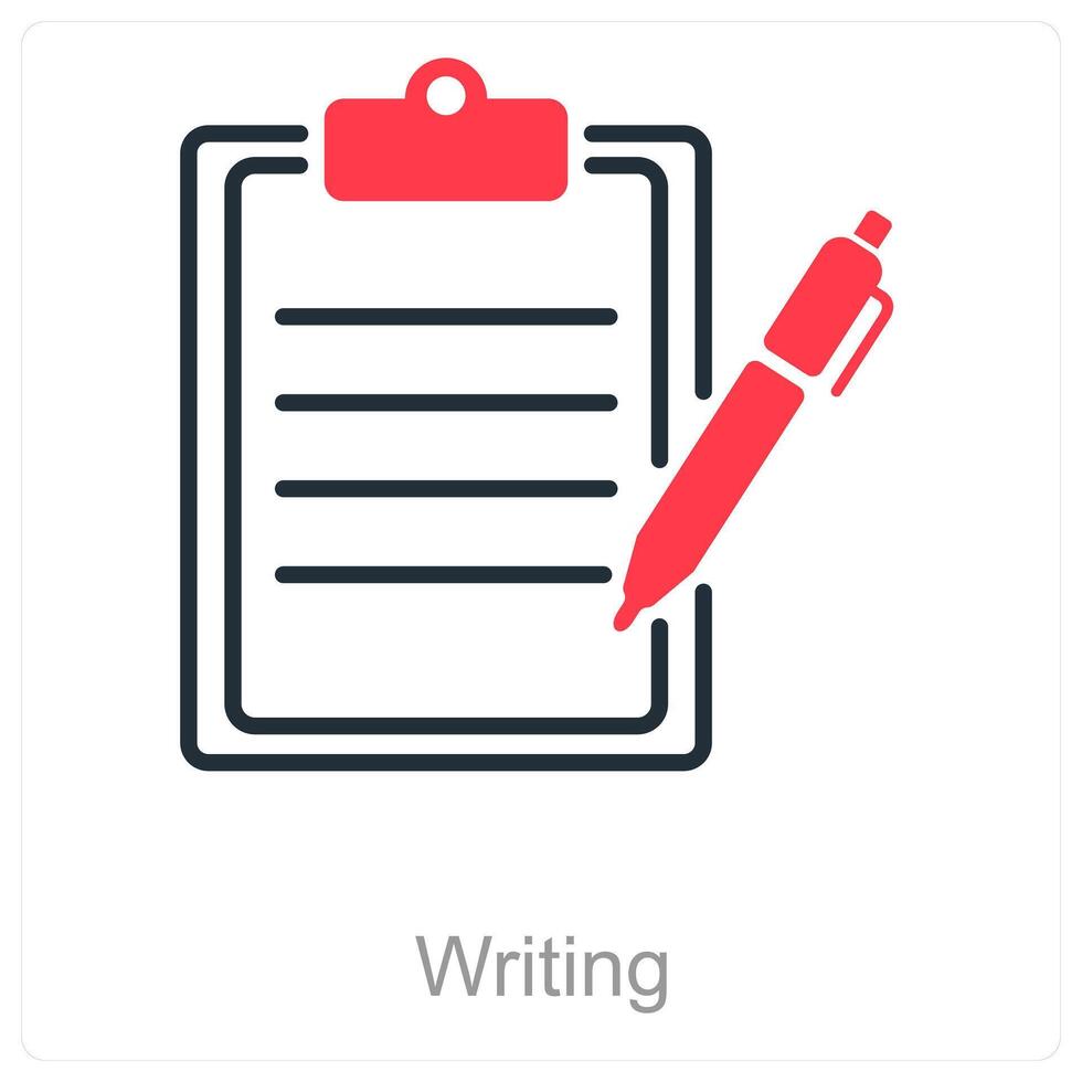 Writing and pen icon concept vector