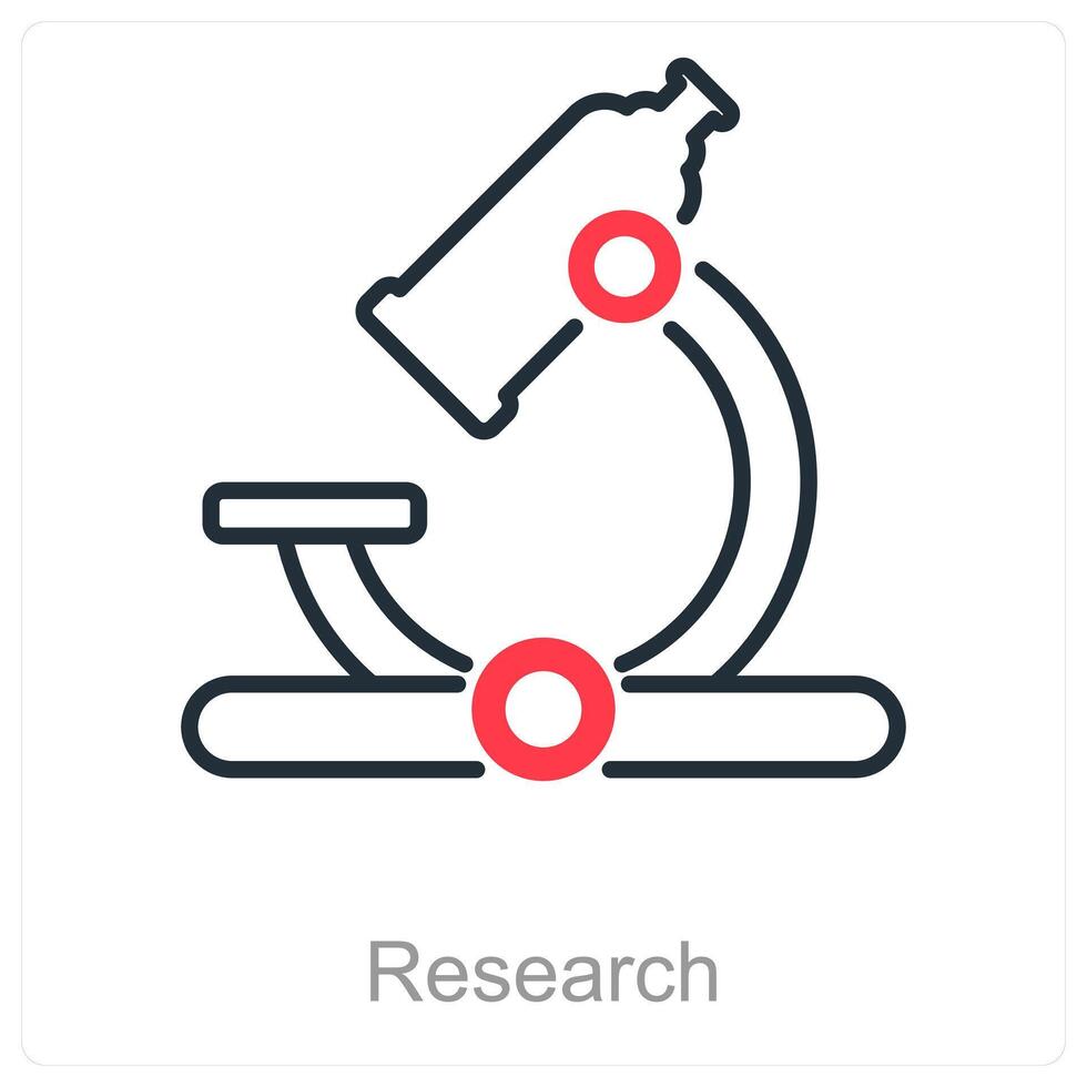 Research and discovery icon concept vector