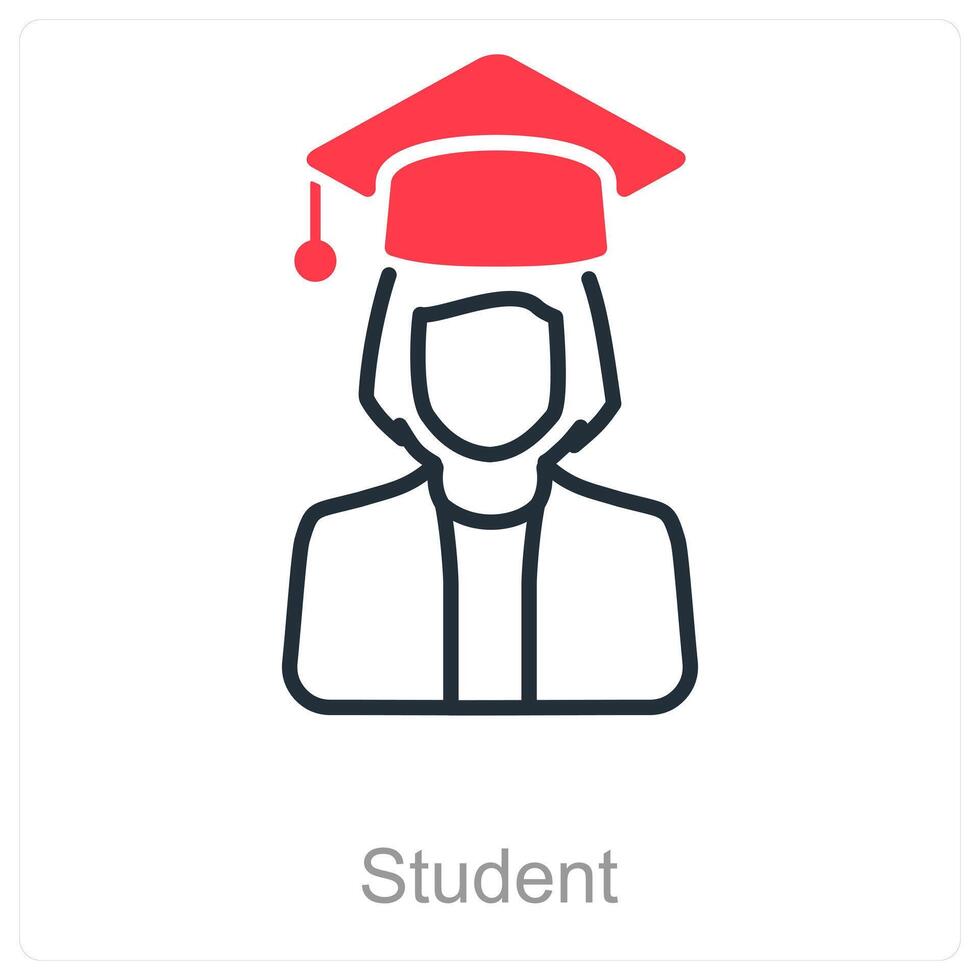 Student and study icon concept vector