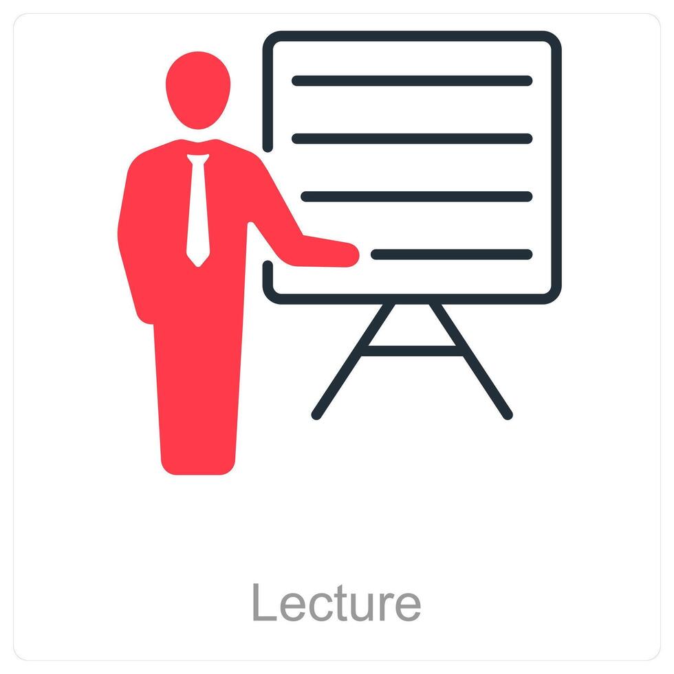 Lecture and seminar icon concept vector